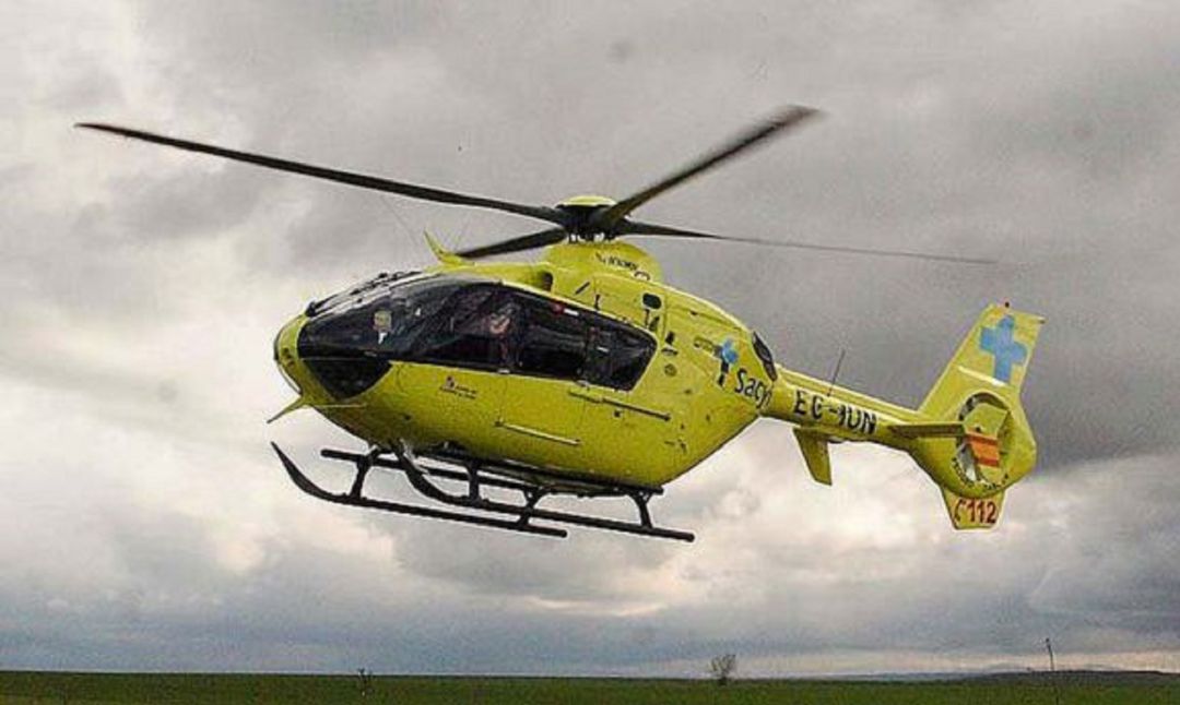 El herido fue trasladado en helicóptero medicalizado El herido fue trasladado en helicóptero medicalizado
