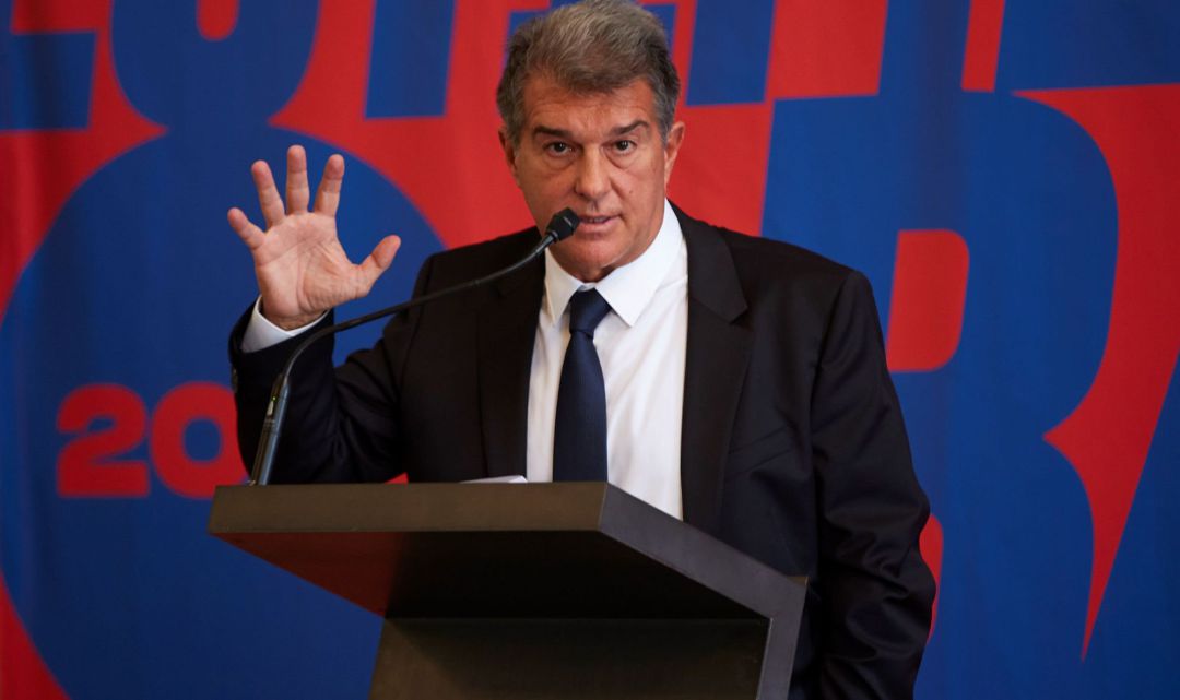 Joan Laporta, en su presentación como candidato a la presidencia del FC Barcelona. Joan Laporta, en su presentación como candidato a la presidencia del FC Barcelona.