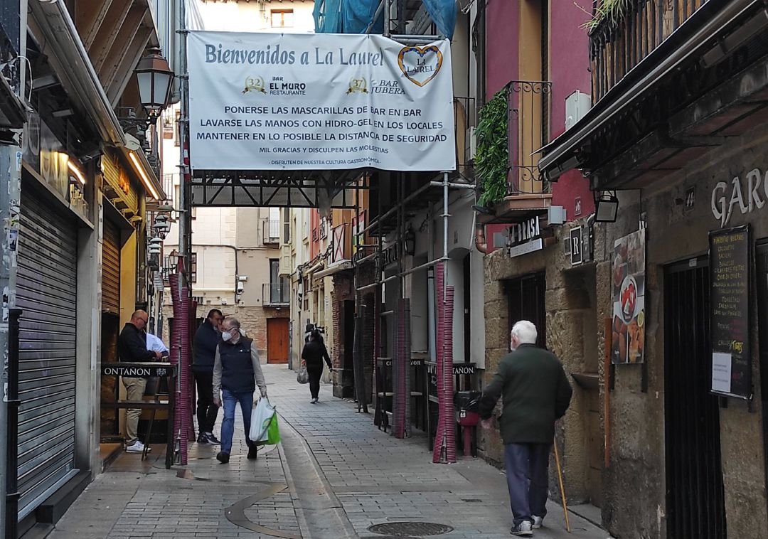 Calle Laurel de Logroño. Calle Laurel de Logroño.