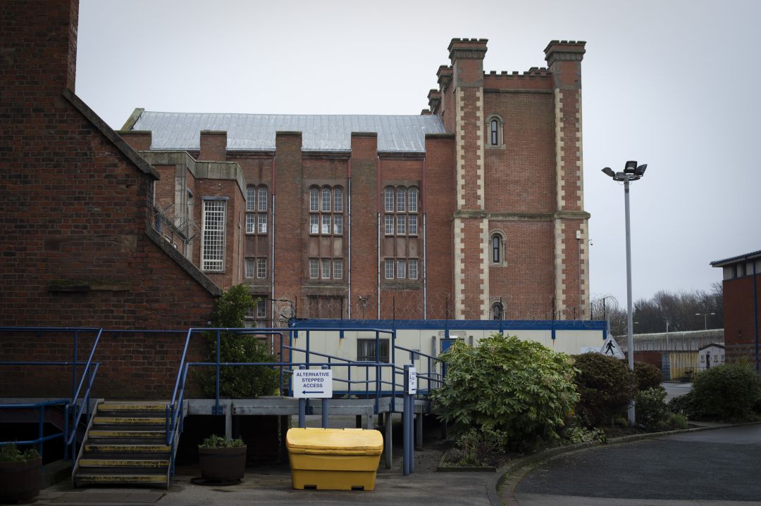 Una vista exterior de los edificios dentro del recinto de HMP Liverpool, también conocida como prisión de Walton Una vista exterior de los edificios dentro del recinto de HMP Liverpool, también conocida como prisión de Walton