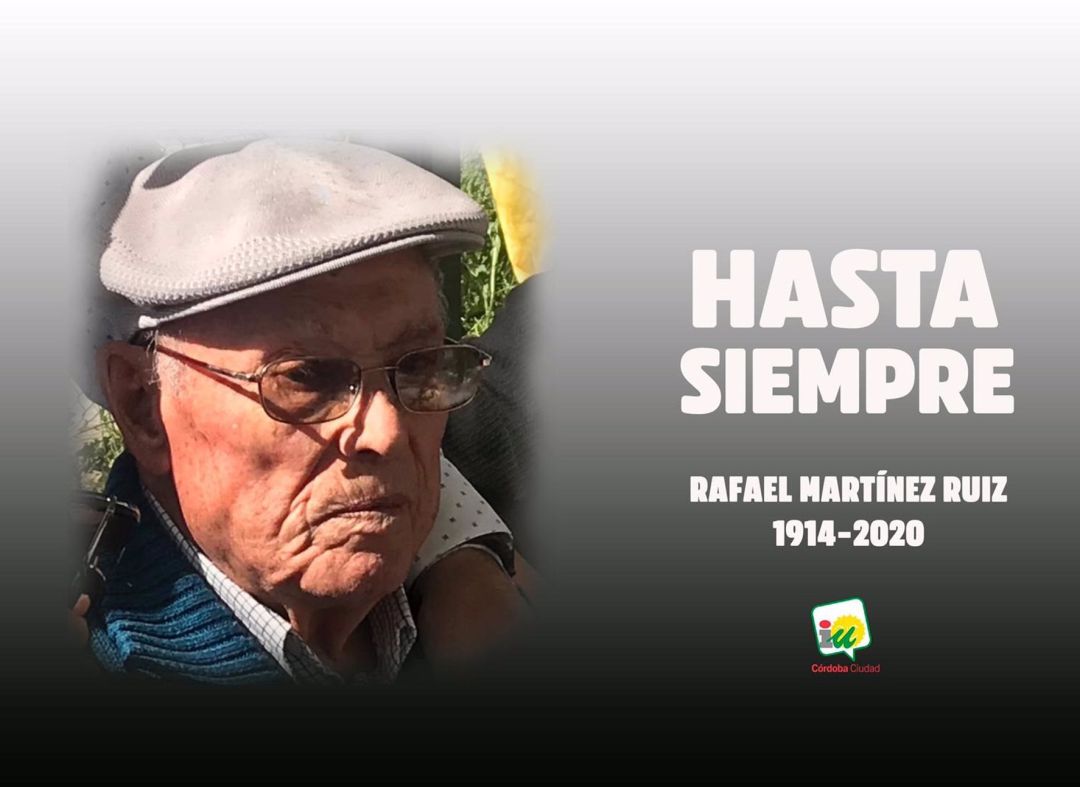 Imagen de Rafael Martínez publicada por IU. Imagen de Rafael Martínez publicada por IU.
