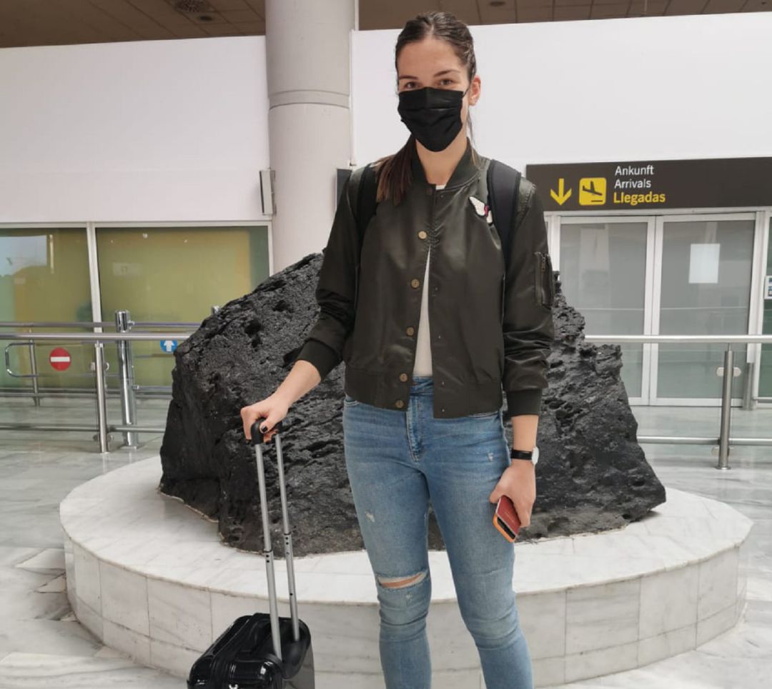 Tamara Jovicevic a su llegada a Lanzarote. Tamara Jovicevic a su llegada a Lanzarote.