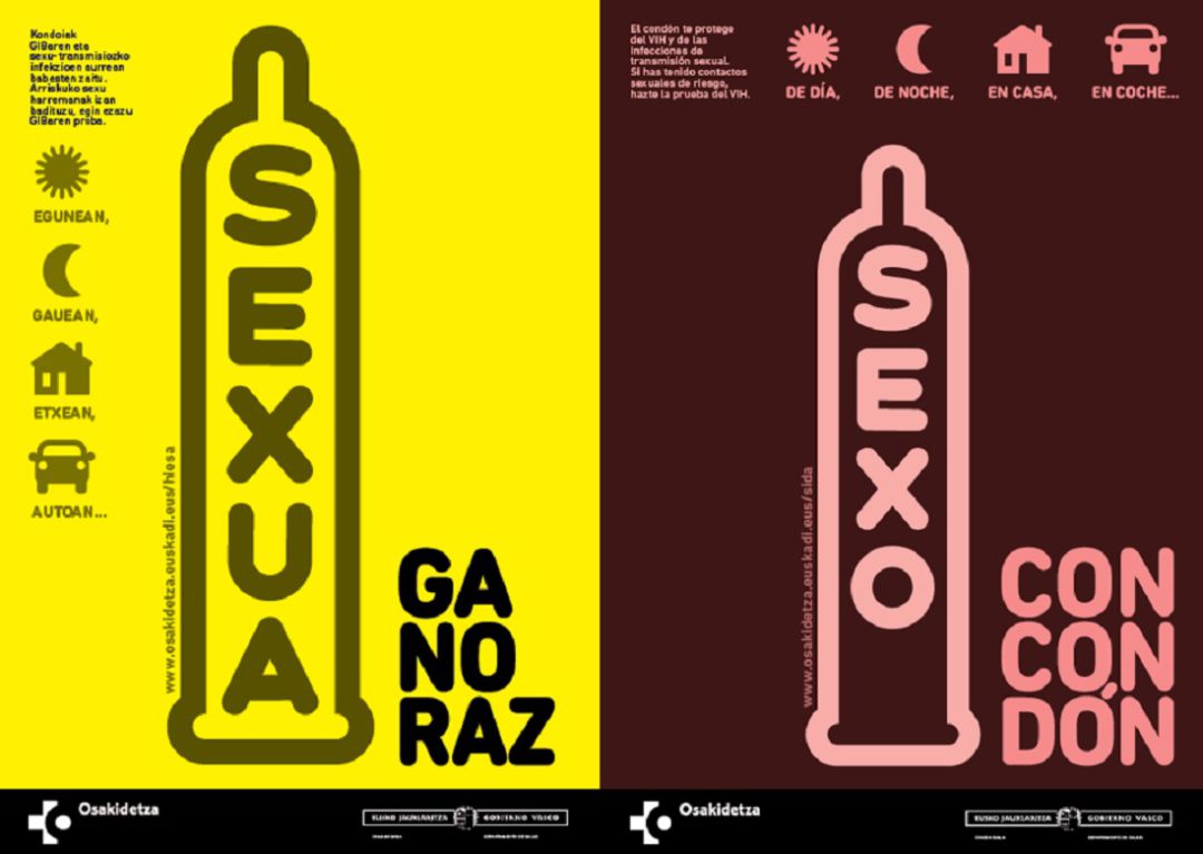 'Sexo con condón', la campaña vasca para prevenir el VIH 'Sexo con condón', la campaña vasca para prevenir el VIH