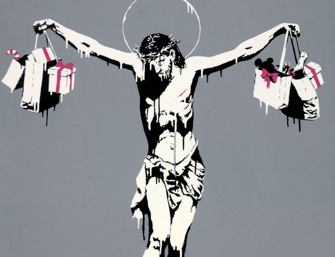 'Christ with shopping bags' 'Christ with shopping bags'