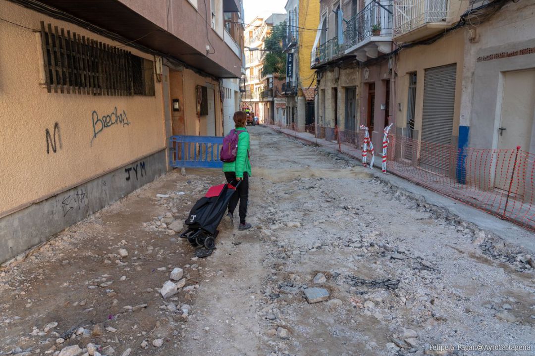 Obra de mejora en la Calle Saura Obra de mejora en la Calle Saura