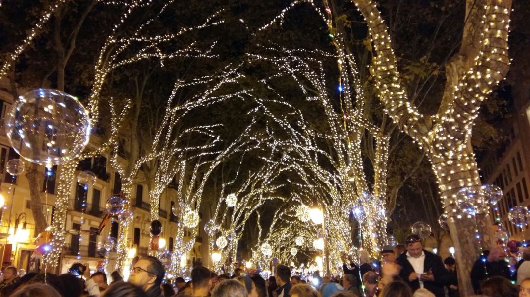 Encendido de las luces de Navidad de Palma en 2017. Encendido de las luces de Navidad de Palma en 2017.