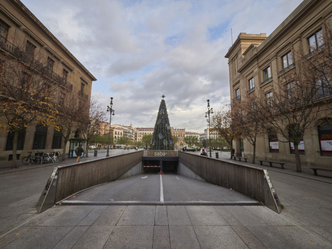 Una calle de Pamplona en el día en el que se permite la apertura de las terrazas Una calle de Pamplona en el día en el que se permite la apertura de las terrazas
