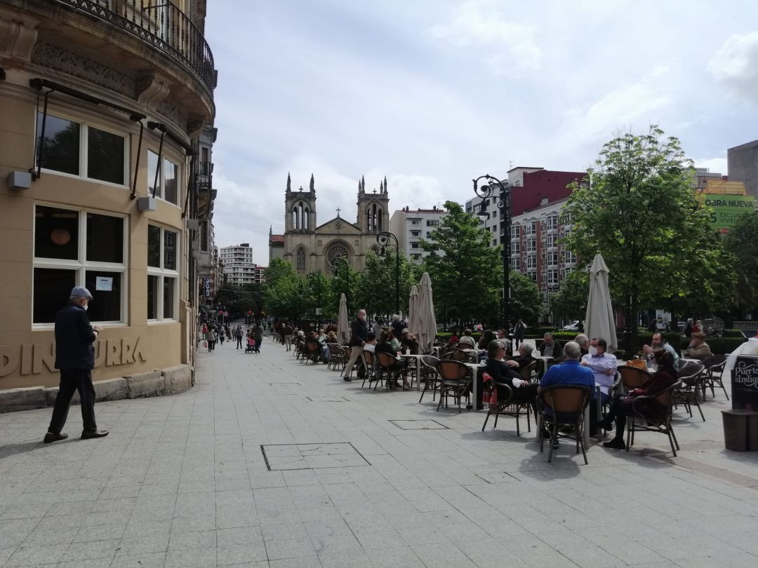 Una terraza situada en Gijón el pasado verano. Una terraza situada en Gijón el pasado verano.