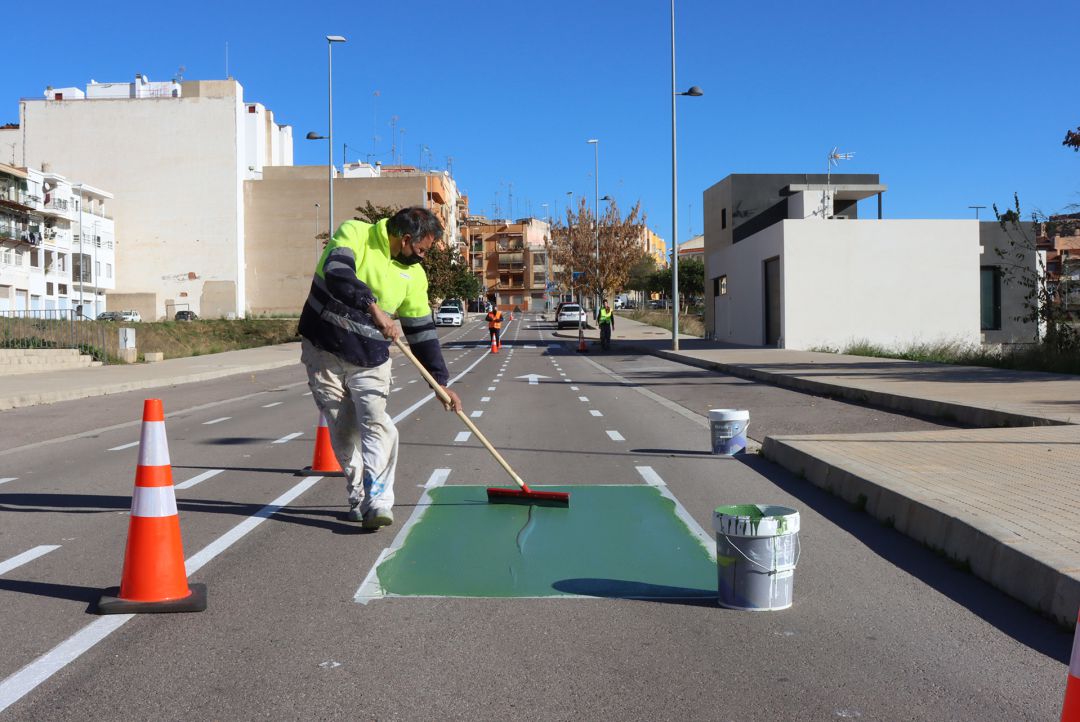 Adecuación de un carril bici en Onda Adecuación de un carril bici en Onda