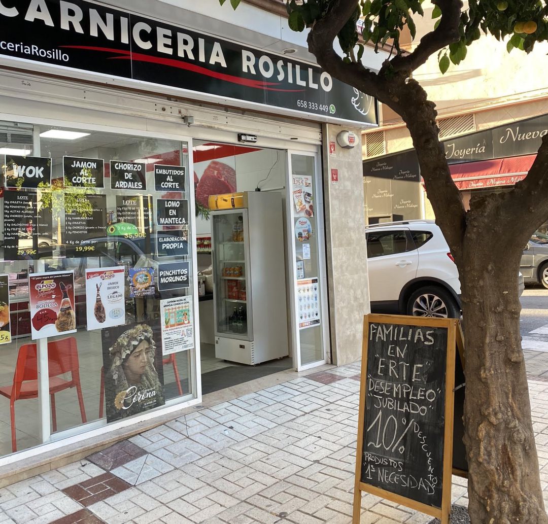 La Carnicería Rosillo se encuentra en el barrio de Nueva Málaga La Carnicería Rosillo se encuentra en el barrio de Nueva Málaga