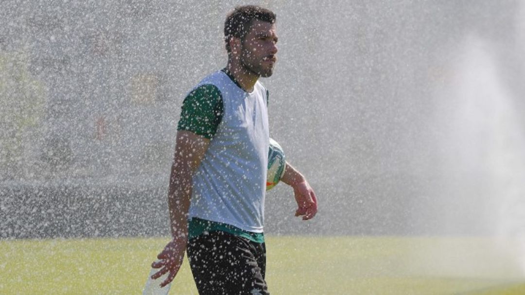 Jon Ander durante un entrenamiento en pretemporada Jon Ander durante un entrenamiento en pretemporada
