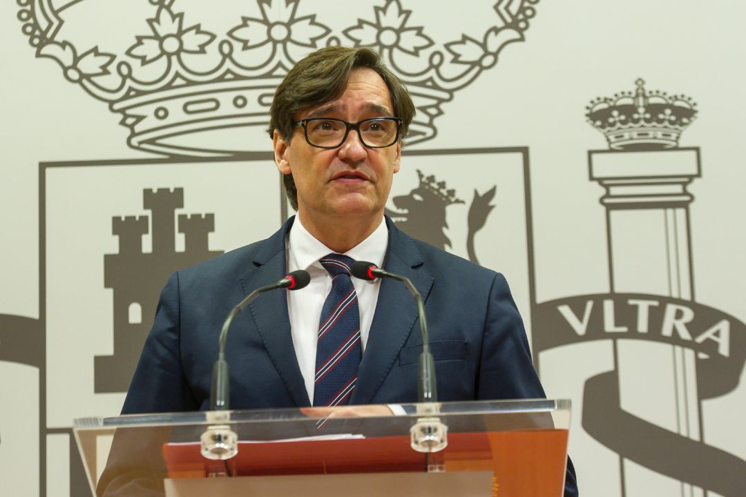 El ministro de Sanidad, Salvador Illa, ofrece una rueda de prensa en la subdelegación del Gobierno en Gipuzkoa. El ministro de Sanidad, Salvador Illa, ofrece una rueda de prensa en la subdelegación del Gobierno en Gipuzkoa.