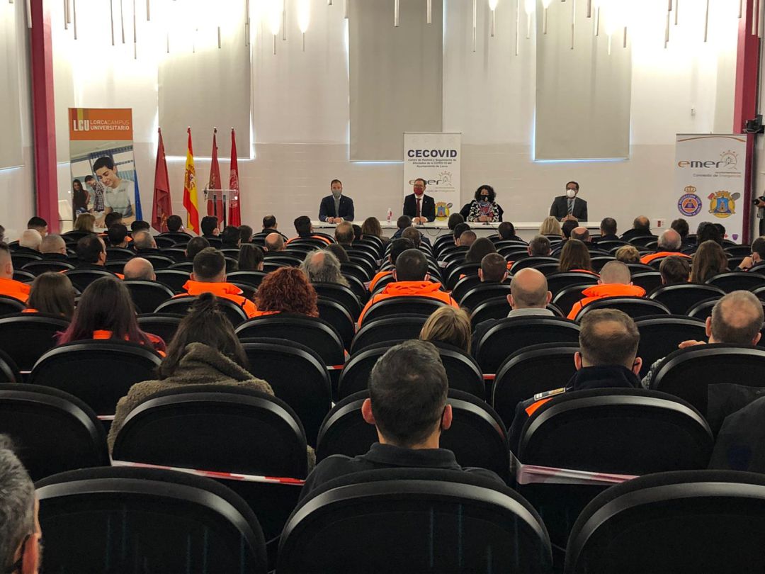 Inauguración en Lorca del curso de formación de voluntarios de Protección Civil como rastreadores Covid Inauguración en Lorca del curso de formación de voluntarios de Protección Civil como rastreadores Covid