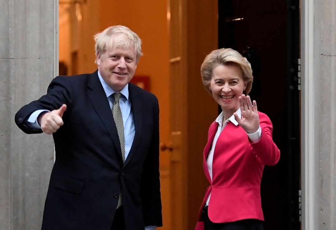 Imagen de archivo de Boris Johnson y Ursula von der Leyen en Londres Imagen de archivo de Boris Johnson y Ursula von der Leyen en Londres