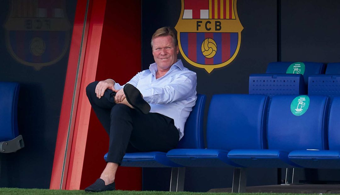 Ronald Koeman, en el banquillo del FC Barcelona. Ronald Koeman, en el banquillo del FC Barcelona.