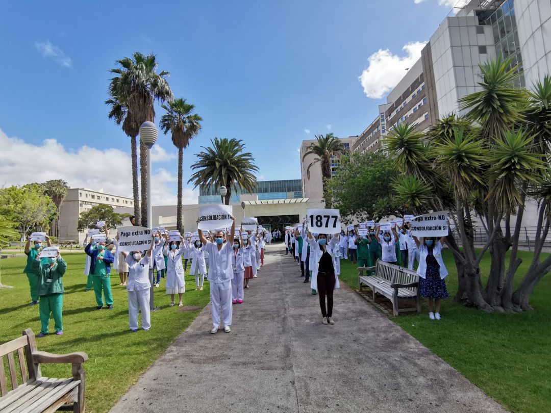 Protesta en un hospital Protesta en un hospital