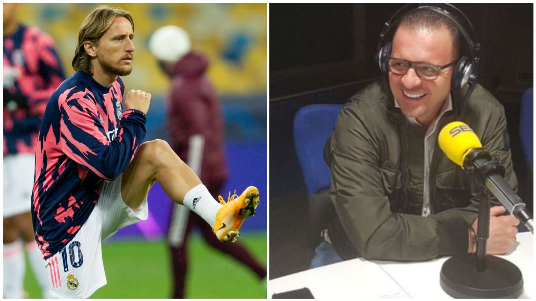 Modric, durante el calentamiento; y Mijatovic, en el estudio de la Cadena SER
Modric, durante el calentamiento; y Mijatovic, en el estudio de la Cadena SER