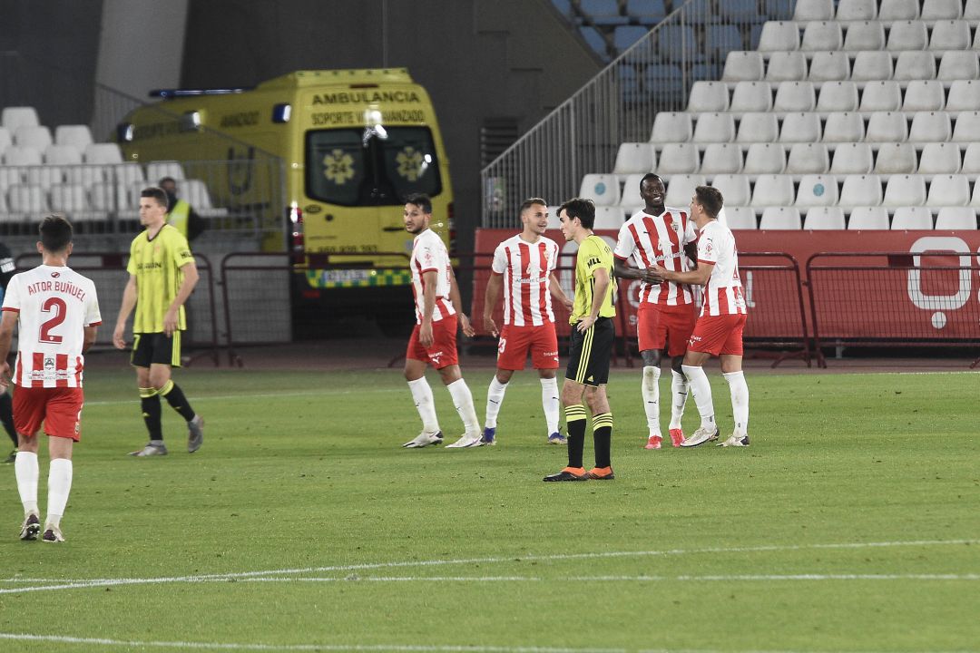 Umar Sadiq celebrando el gol frente al Real Zaragoza. Umar Sadiq celebrando el gol frente al Real Zaragoza.