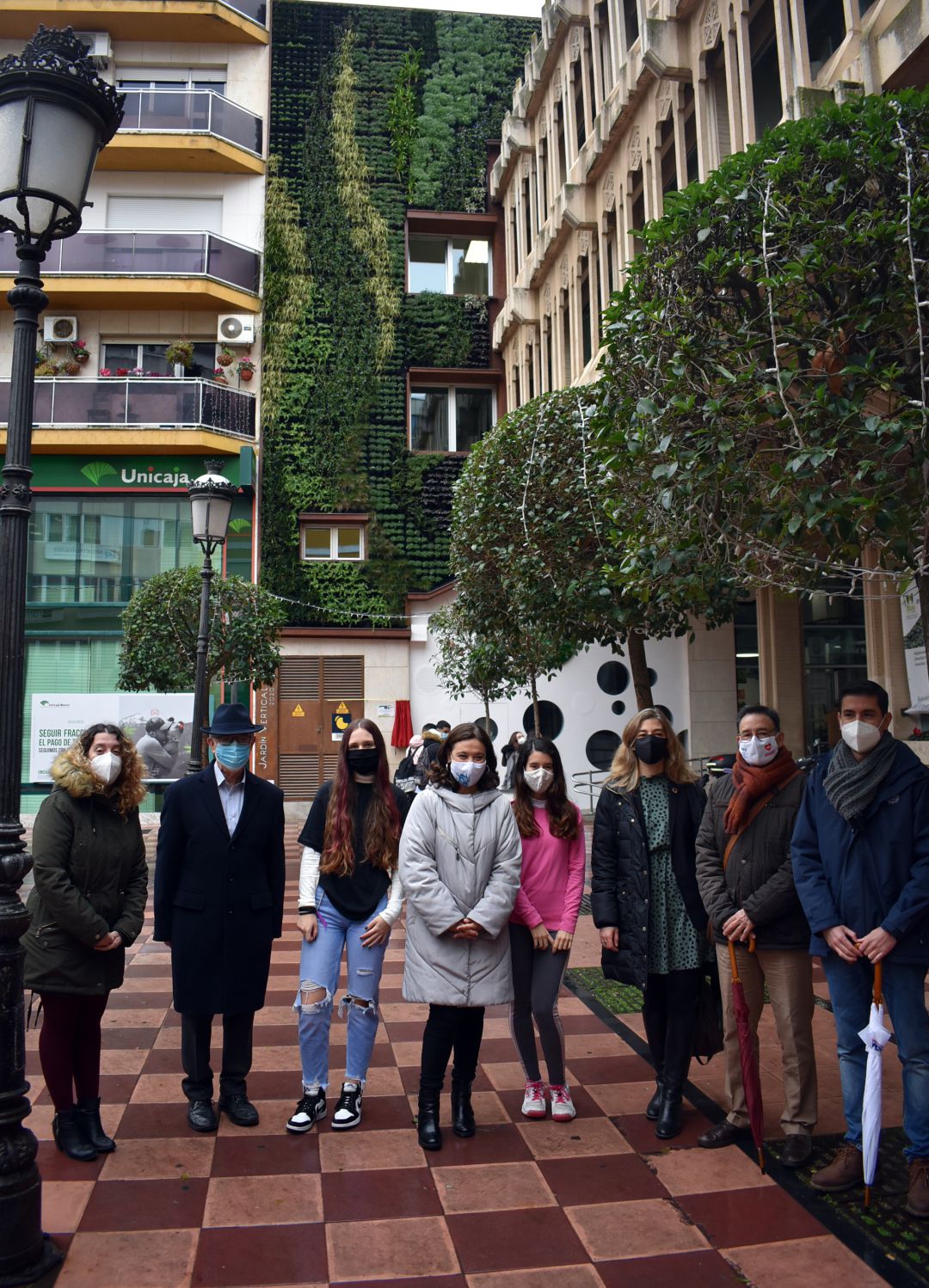 Inauguración del jardín vertical en la fachada del Ayuntamiento de Ciudad Real Inauguración del jardín vertical en la fachada del Ayuntamiento de Ciudad Real