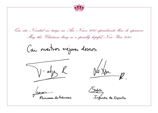 La felicitación navideña de la Casa Real. La felicitación navideña de la Casa Real.