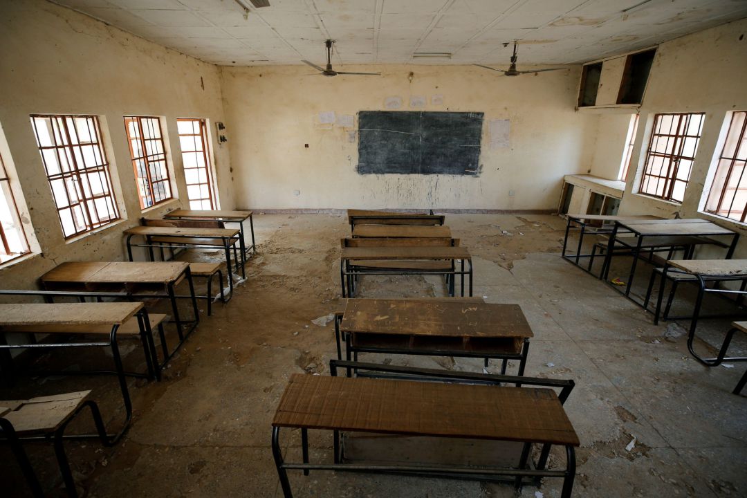 Una imagen de archivo de una escuela en Dapchi, Yobe, donde fueron secuestradas una docena de niñas. Una imagen de archivo de una escuela en Dapchi, Yobe, donde fueron secuestradas una docena de niñas.