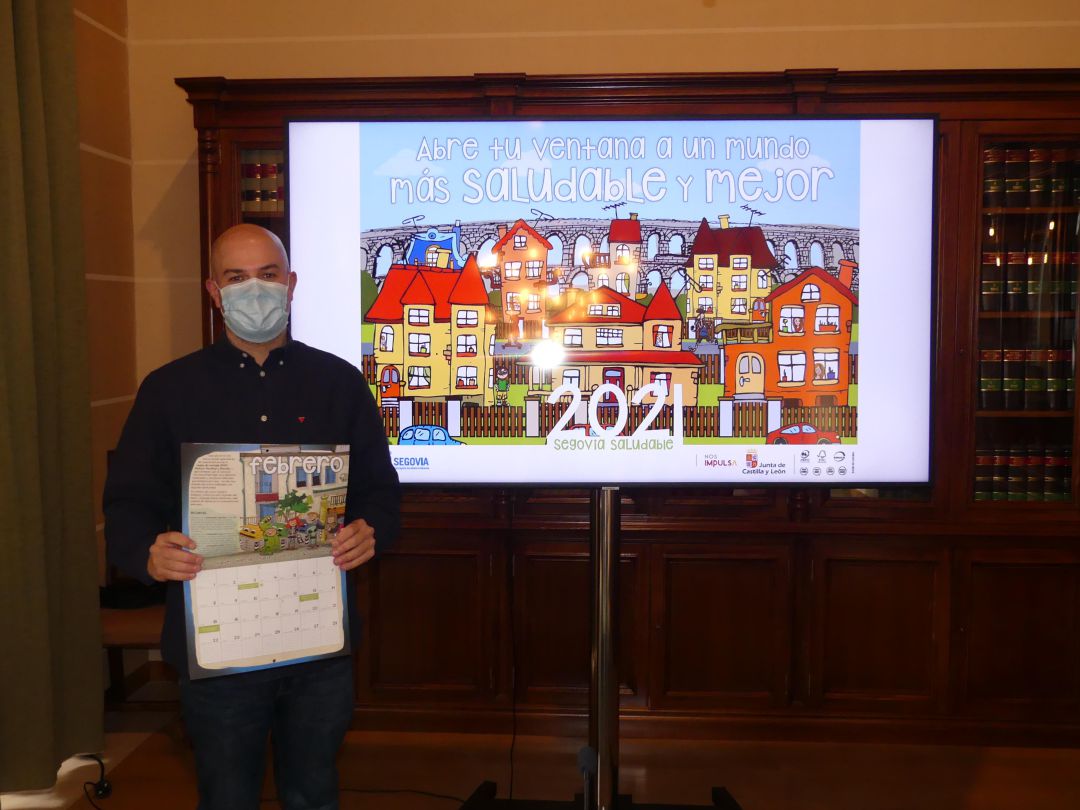 Ángel Galindo Concejal Medio Ambiente en la presentación del Calendario para 2021 Ángel Galindo Concejal Medio Ambiente en la presentación del Calendario para 2021