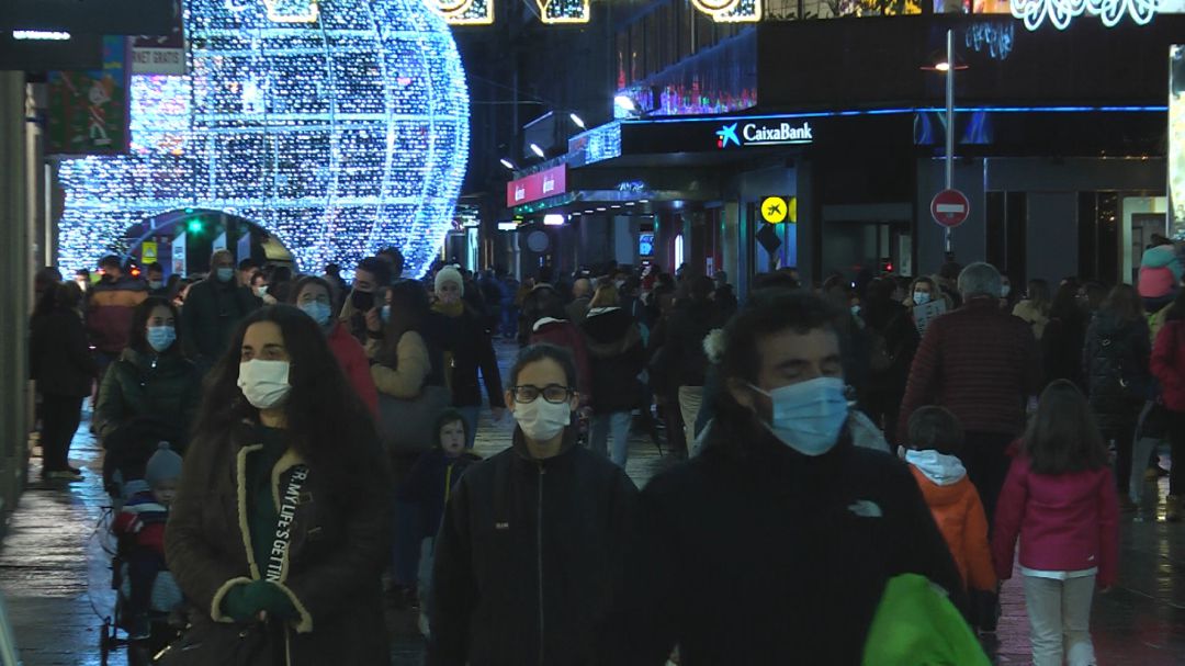 Ambiente navideño en la calle Príncipe. Ambiente navideño en la calle Príncipe.
