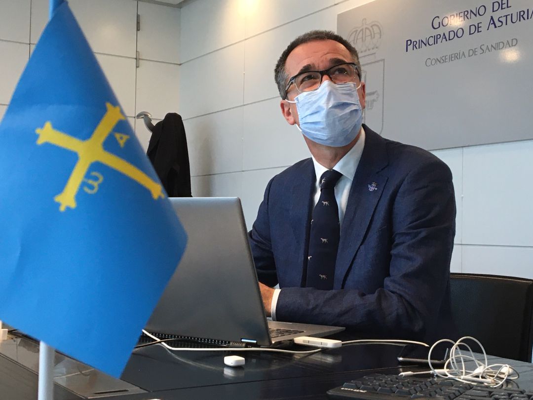 El consejero de Salud, Pablo Fernández, durante la reunión del Consejo Interterritorial. El consejero de Salud, Pablo Fernández, durante la reunión del Consejo Interterritorial.