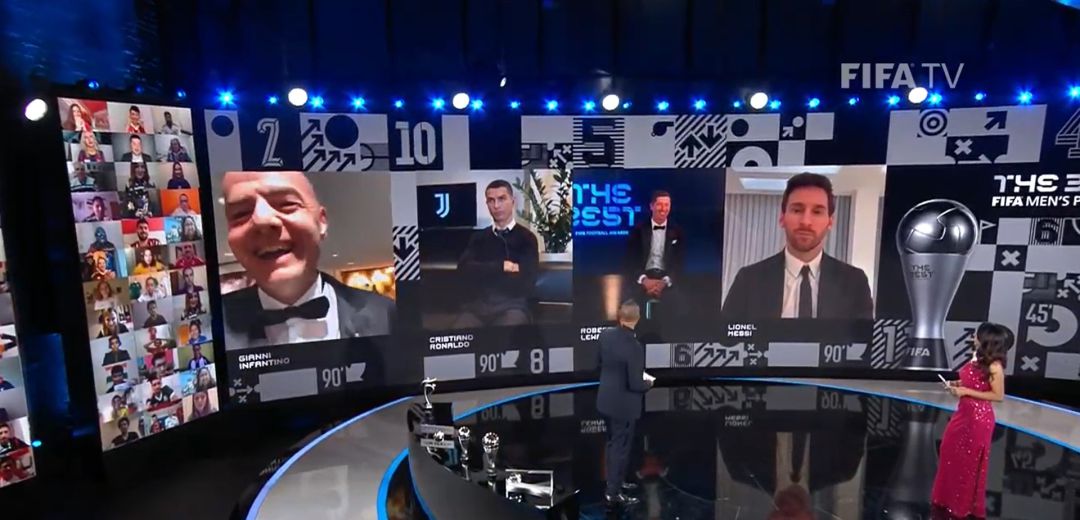 El momento en el que el premio 'The Best' 2020 fue entregado El momento en el que el premio 'The Best' 2020 fue entregado