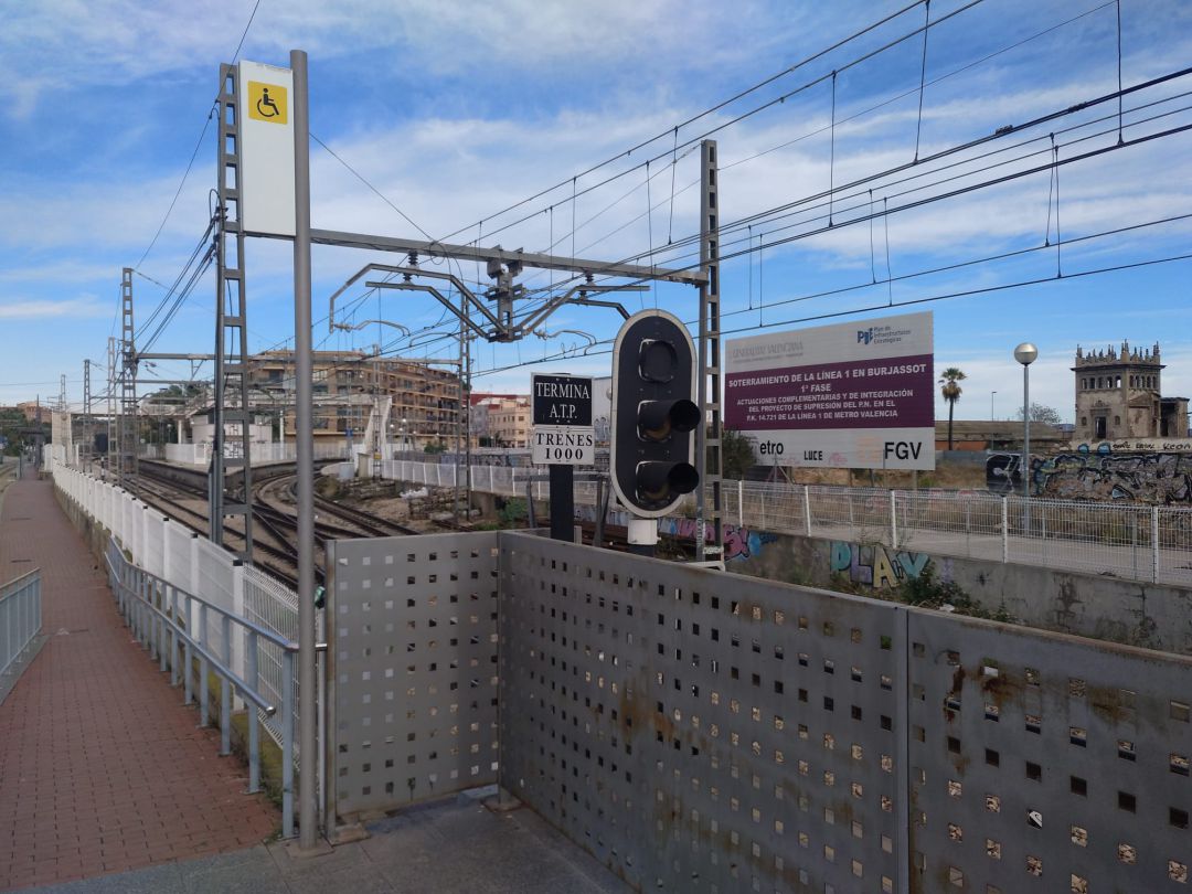 Las obras pendientes para soterrar las vías de FGV en la estación de Empalme comenzarán en enero Las obras pendientes para soterrar las vías de FGV en la estación de Empalme comenzarán en enero