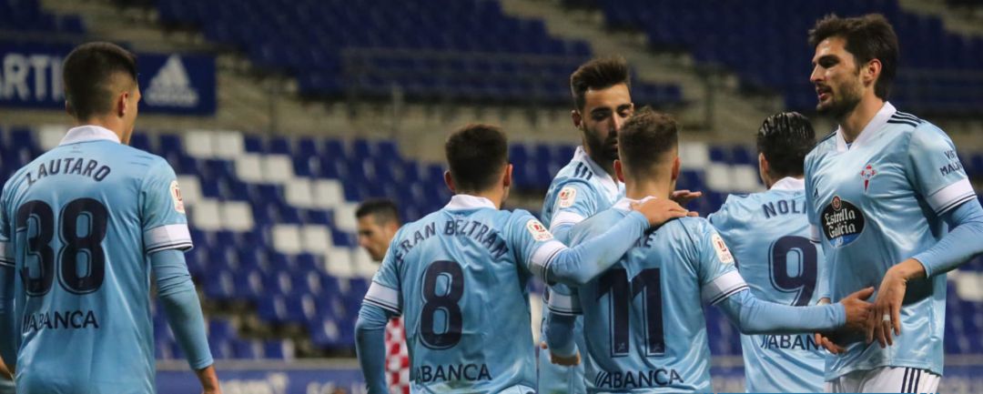 El Celta celebra el gol de Emre El Celta celebra el gol de Emre