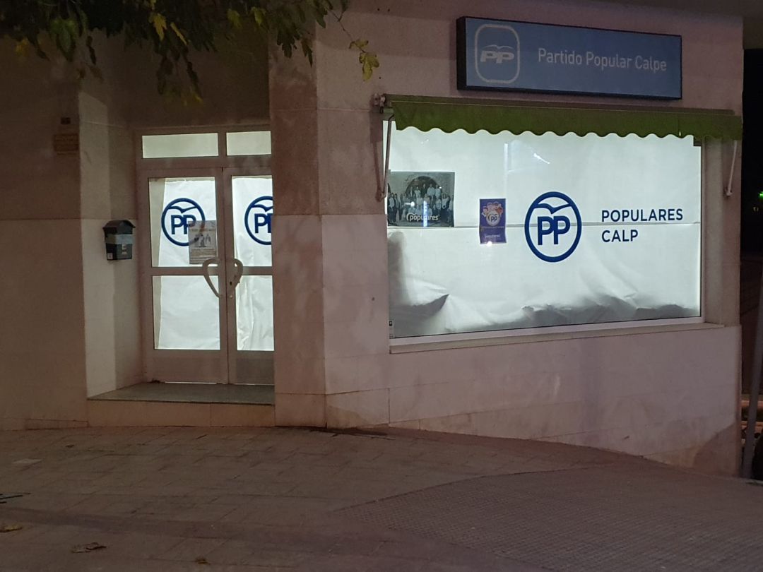 Sede del PP de Calp. Sede del PP de Calp.