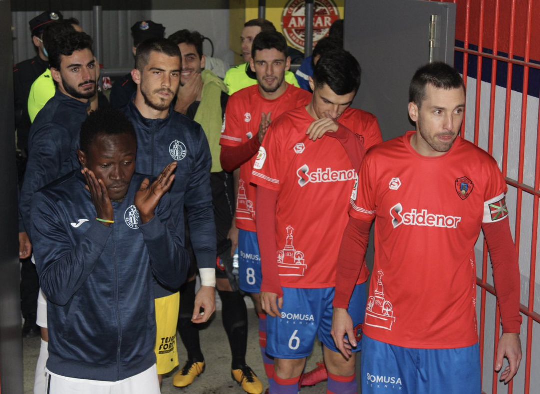 Imagen del túnel de vestuarios de Txerloia en el histórico partido contra el Getafe Imagen del túnel de vestuarios de Txerloia en el histórico partido contra el Getafe