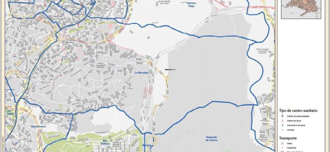 Mapa de la ZBS de La Moraleja Mapa de la ZBS de La Moraleja