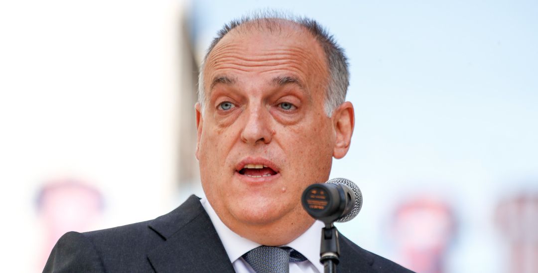 Javier Tebas, durante un acto oficial Javier Tebas, durante un acto oficial