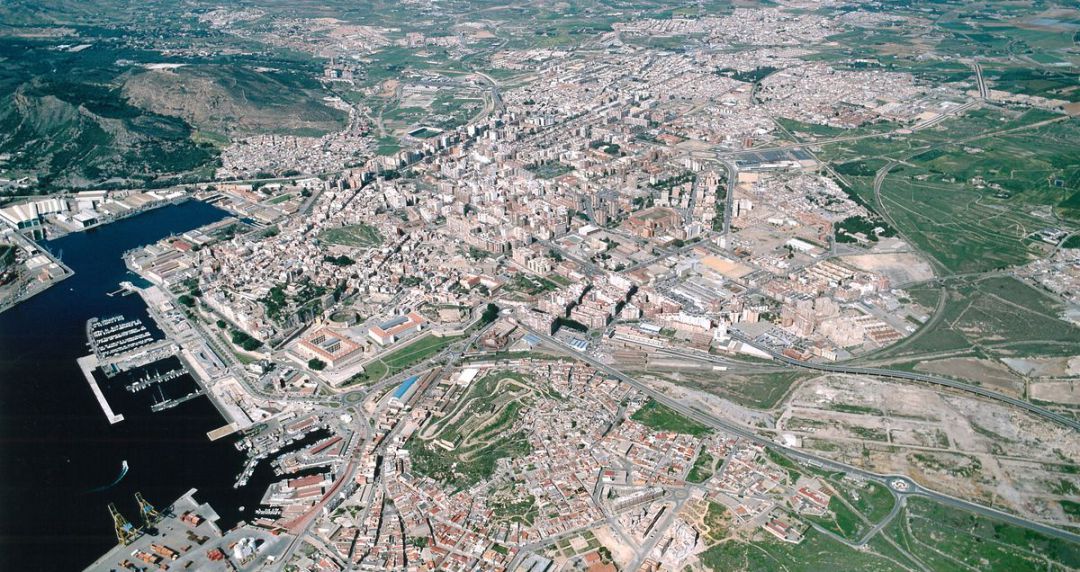 Plano aéreo de Cartagena Plano aéreo de Cartagena