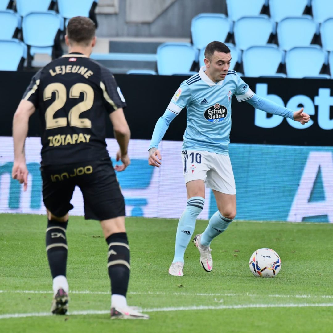 Lejeune y Aspas en el partido de Balaidos. Lejeune y Aspas en el partido de Balaidos.