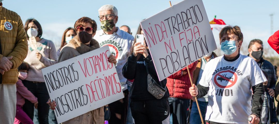 Una de las imágenes de la protesta Una de las imágenes de la protesta