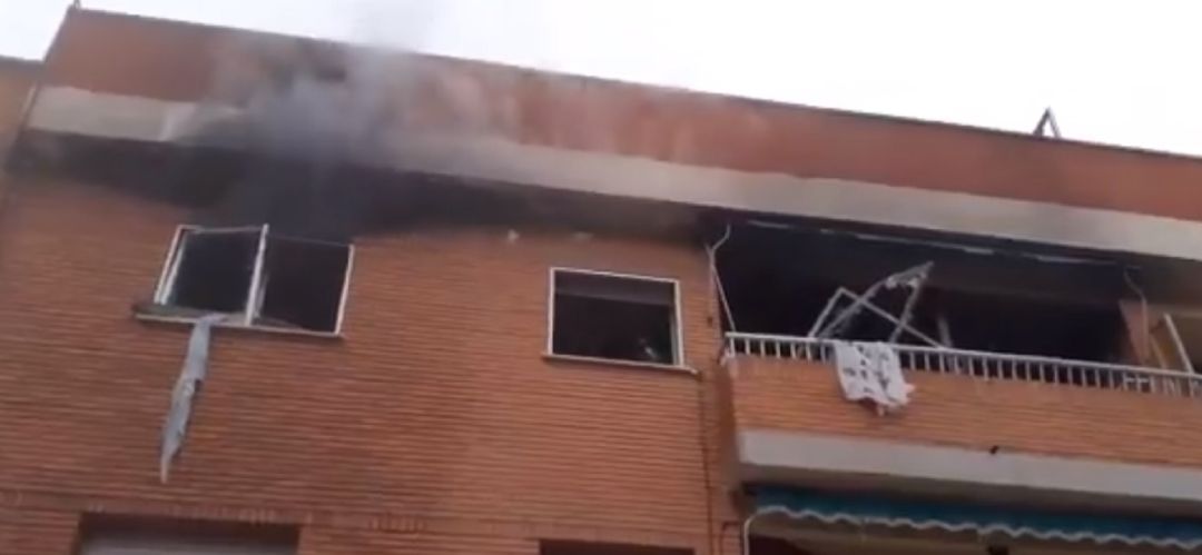 Vivienda afectada tras la explosión Vivienda afectada tras la explosión