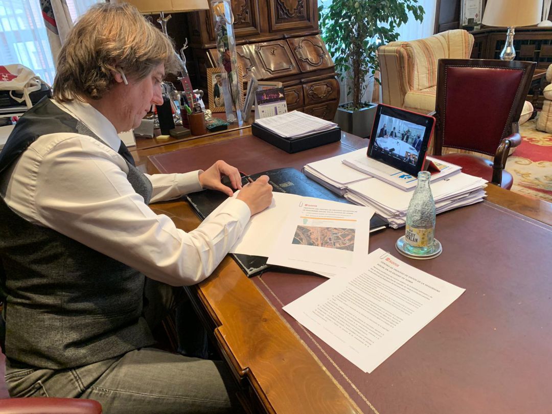 Reunión telemática de Carlos Martínez y el Ministro de Inclusión Reunión telemática de Carlos Martínez y el Ministro de Inclusión