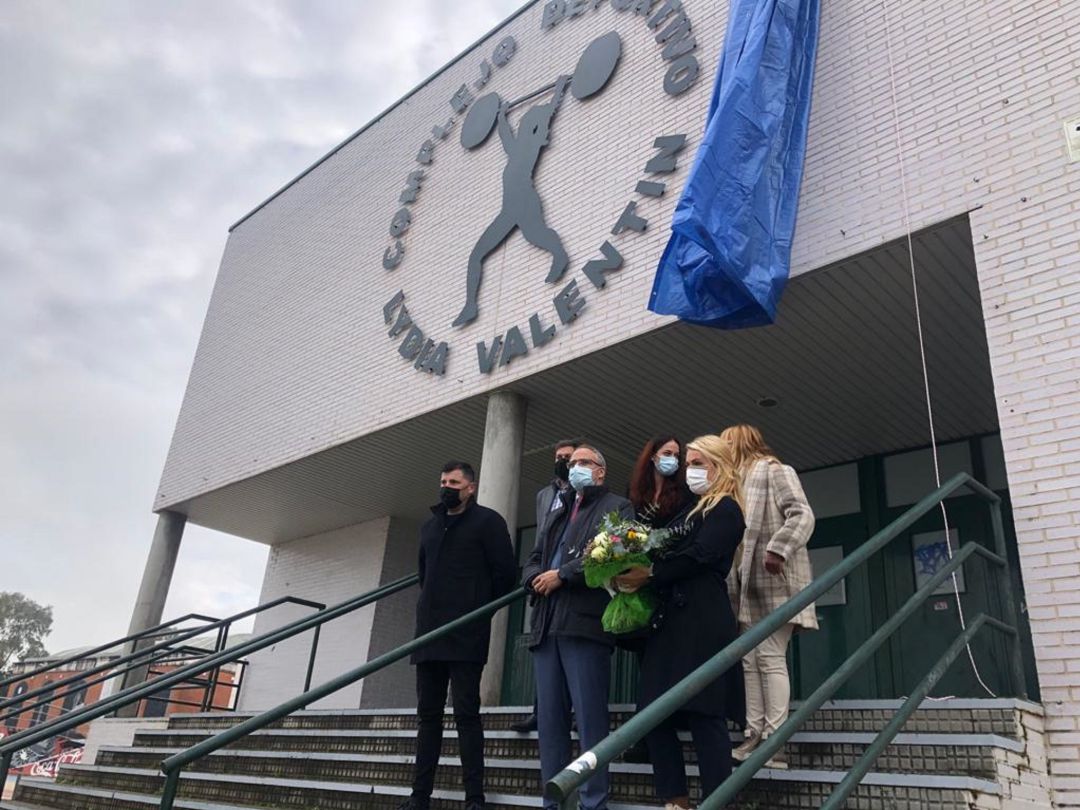 La atleta en el acto de inauguración La atleta en el acto de inauguración