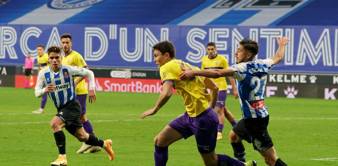 Jorge Cuenca en el enfrentamiento con el Espanyol. Jorge Cuenca en el enfrentamiento con el Espanyol.