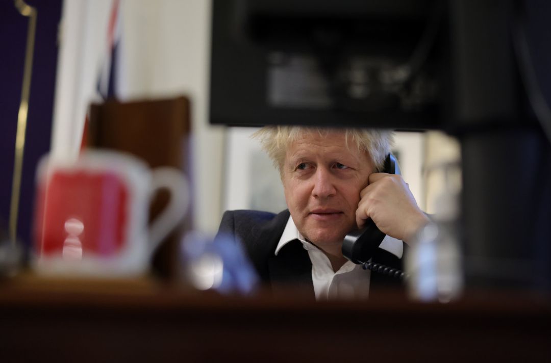 El primer ministro británico, Boris Johnson, mantiene una conversación con Ursula von der Leyen El primer ministro británico, Boris Johnson, mantiene una conversación con Ursula von der Leyen