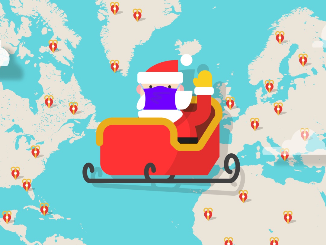 Papá Noel montado en su trineo a punto de iniciar el viaje de Navidad. Papá Noel montado en su trineo a punto de iniciar el viaje de Navidad.