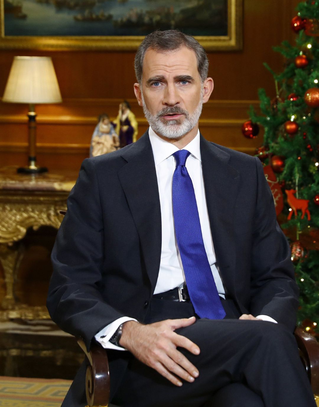 Felipe VI da su tradicional mensaje navideño. Felipe VI da su tradicional mensaje navideño.