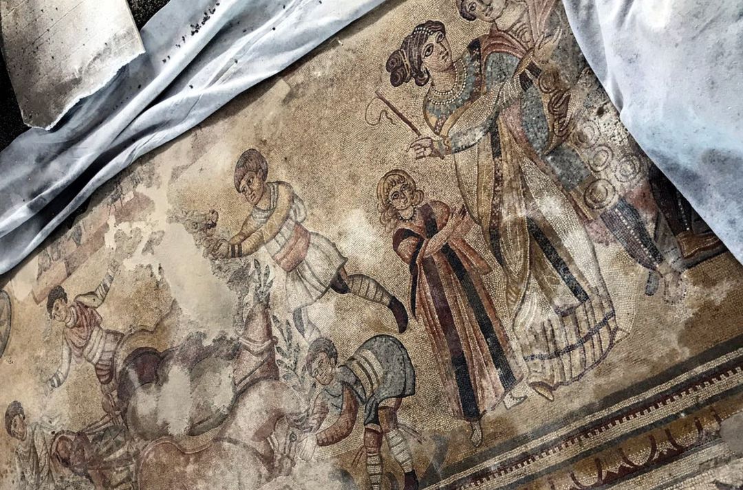 Mosaico romano de Noheda, en Villar de Domingo García. Mosaico romano de Noheda, en Villar de Domingo García.