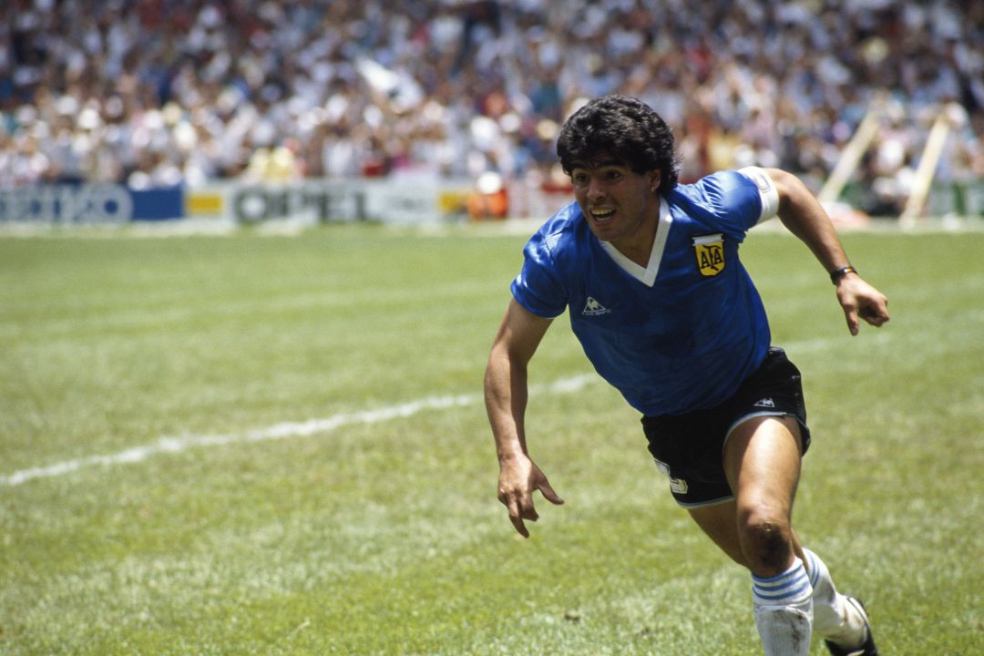 Diego Armando Maradona celebra un gol en el Mundial de México de 1986 Diego Armando Maradona celebra un gol en el Mundial de México de 1986
