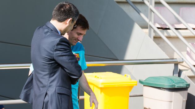 Charla entre Josep María Bartomeu y Leo Messi Charla entre Josep María Bartomeu y Leo Messi