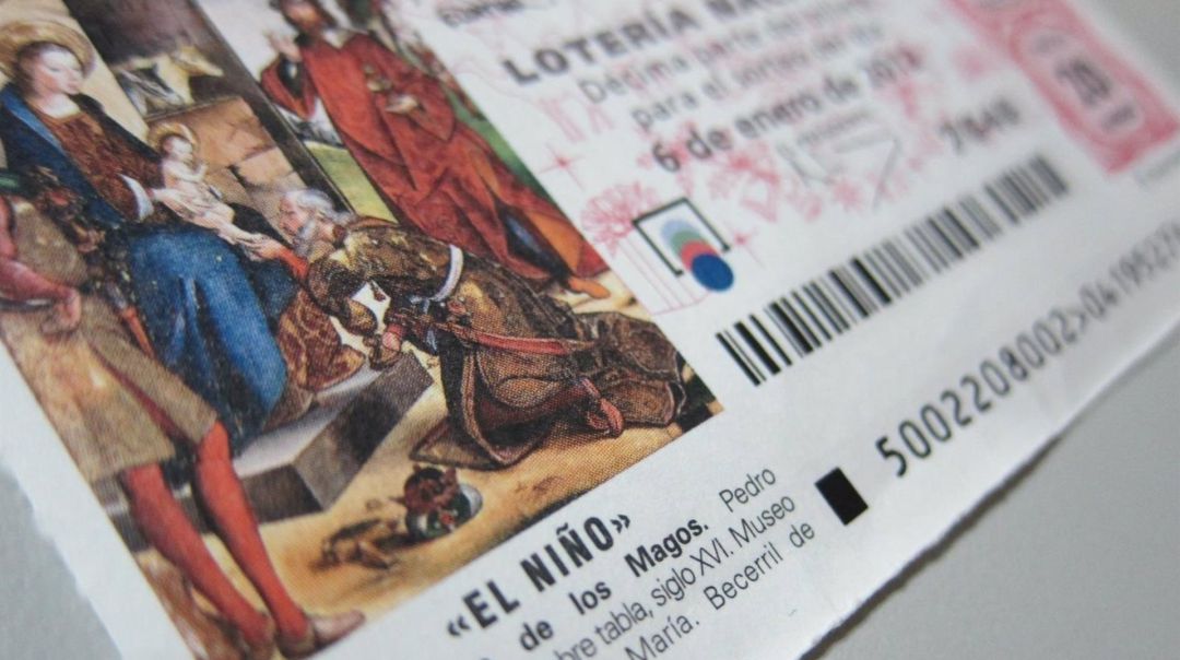 Imagen de archivo de un décimo de lotería de 'El Niño' Imagen de archivo de un décimo de lotería de 'El Niño'