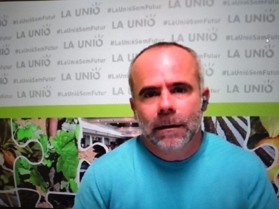 Carles Peris, secretario general de La Unió de Llauradors, durante la rueda de prensa por streaming de balance de año. Carles Peris, secretario general de La Unió de Llauradors, durante la rueda de prensa por streaming de balance de año.